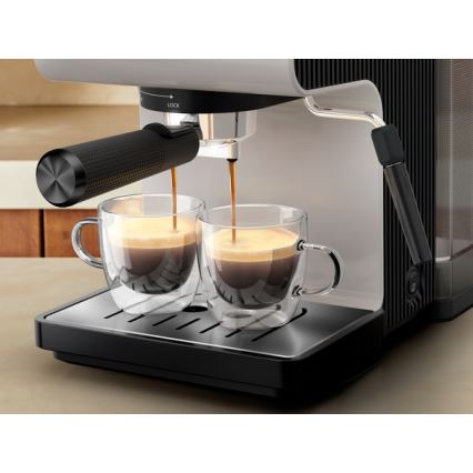 Krups - Siebträger-Kaffeemaschine für zwei Tassen AUTHENTIC 1450W/230V grau