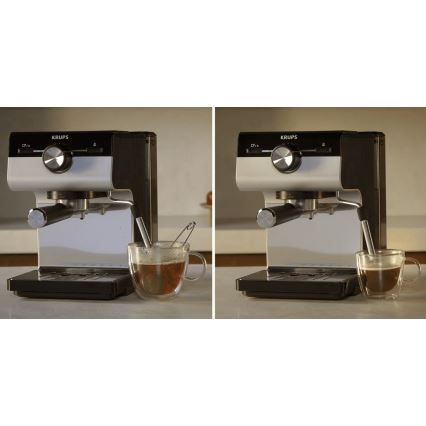 Krups - Siebträger-Kaffeemaschine für zwei Tassen AUTHENTIC 1450W/230V grau