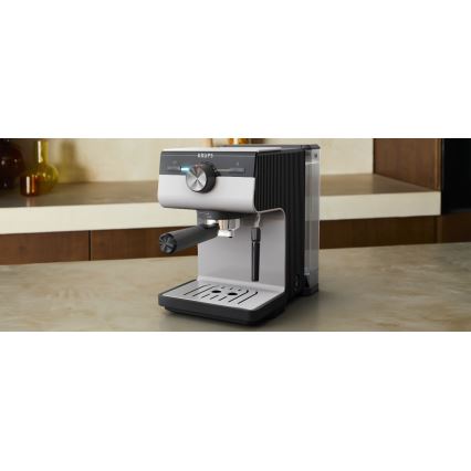 Krups - Siebträger-Kaffeemaschine für zwei Tassen AUTHENTIC 1450W/230V grau