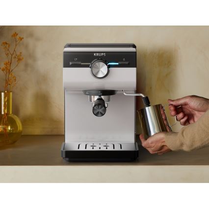 Krups - Siebträger-Kaffeemaschine für zwei Tassen AUTHENTIC 1450W/230V grau