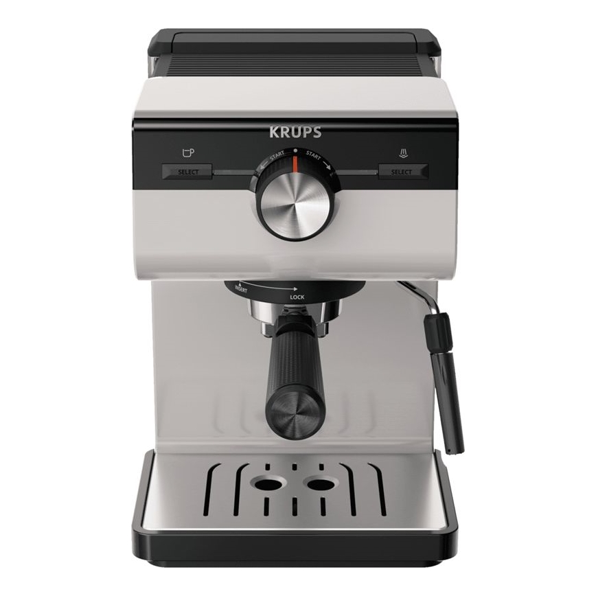 Krups - Siebträger-Kaffeemaschine für zwei Tassen AUTHENTIC 1450W/230V grau