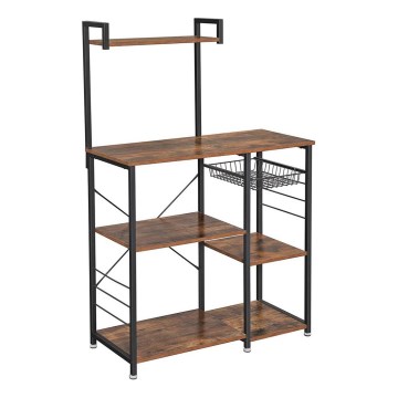 Küchenregal MARGE, braun/schwarz