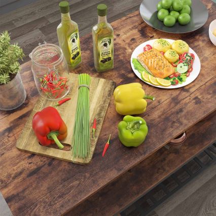 Küchenregal MARGE Braun/Schwarz