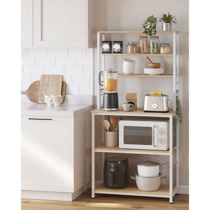 Küchenregal MARGE braun/weiß
