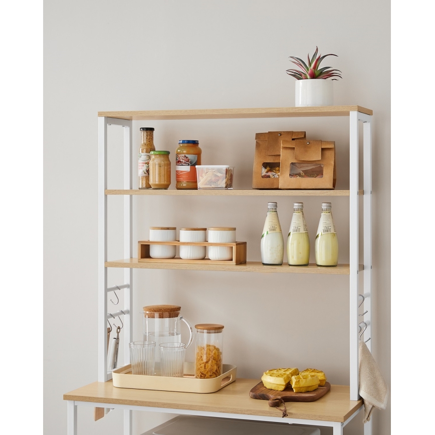 Küchenregal MARGE braun/weiß