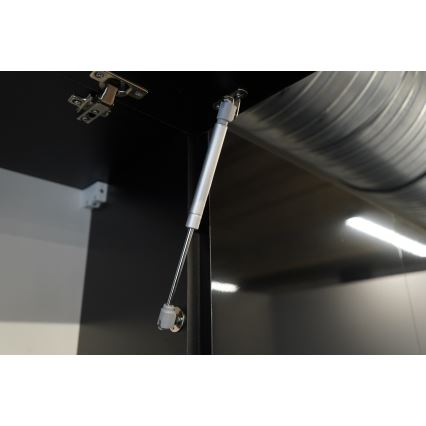 Küchenzeile MARINA 180 cm Eiche Craft / Hochglanz-Schwarz