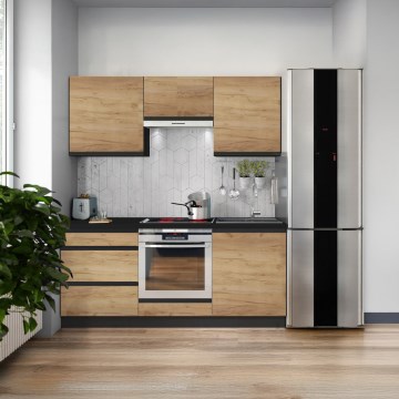 Küchenzeile MARINA 180 cm Eiche Craft