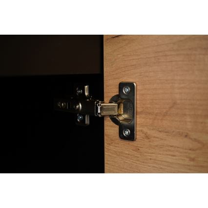 Küchenzeile MARINA 240 cm Craft-Eiche/Hochglanz-Schwarz