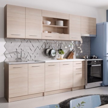 Küchenzeile MARISA 260 cm Sonoma-Eiche