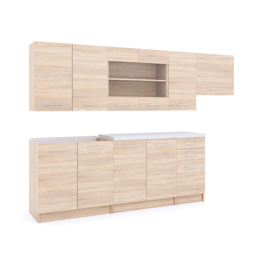 Küchenzeile MARISA 260 cm Sonoma-Eiche