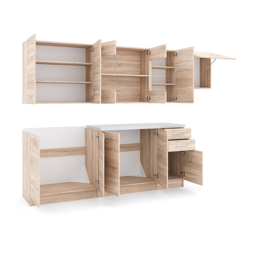 Küchenzeile MARISA 260 cm Sonoma-Eiche