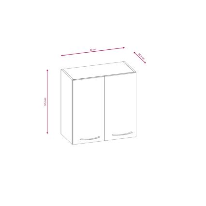 Küchenzeile VALERIA 240 cm Sonoma-Eiche/Braun