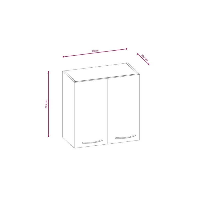 Küchenzeile VALERIA 240 cm Sonoma-Eiche/Braun