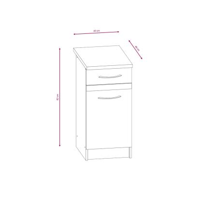 Küchenzeile VALERIA 240 cm Sonoma-Eiche/Braun