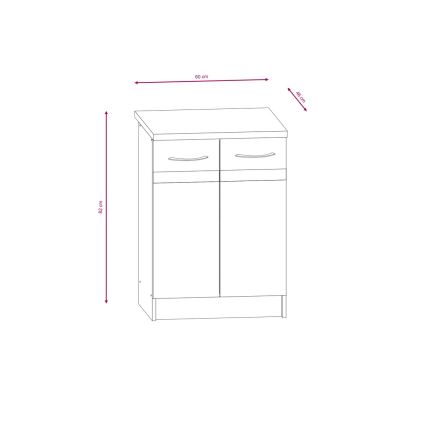 Küchenzeile VALERIA 240 cm Sonoma-Eiche/Braun