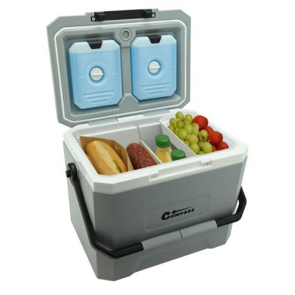 Kühlbox mit Kühlakku, 16 l, grau