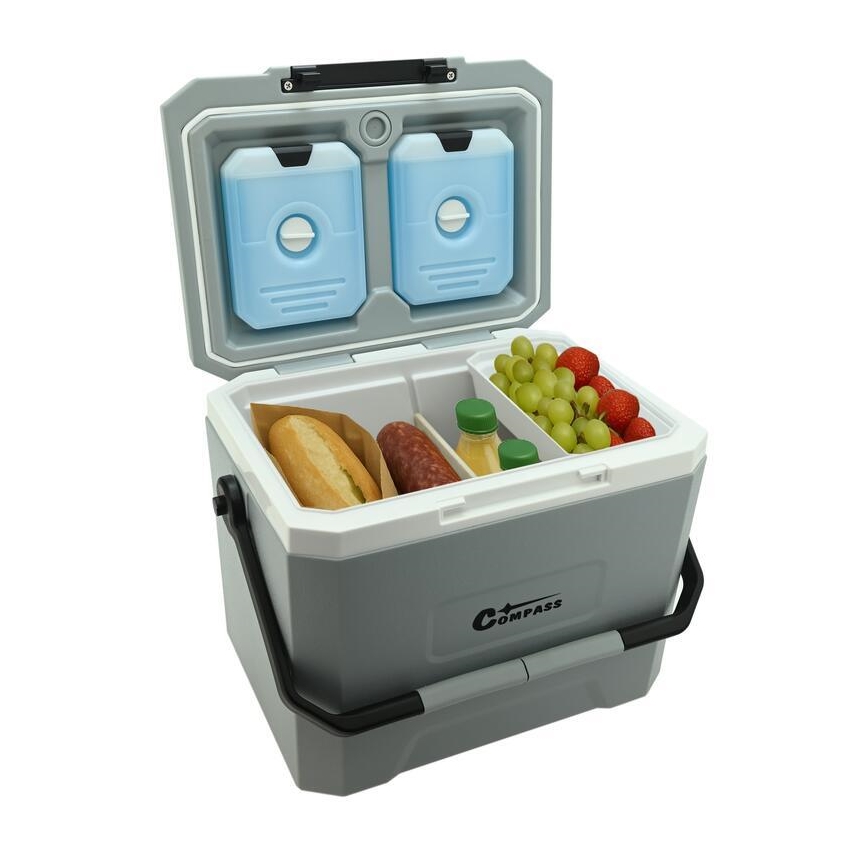 Kühlbox mit Kühlakku, 16 l, grau