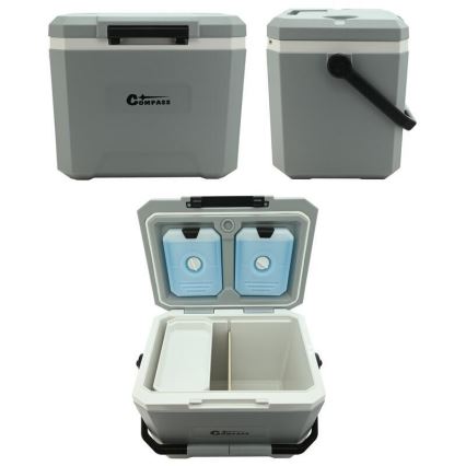Kühlbox mit Kühlakku, 16 l, grau