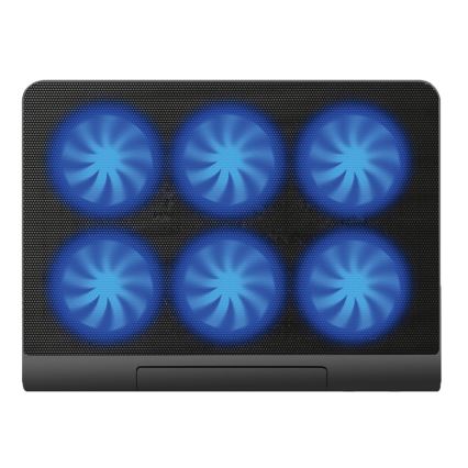 Kühlkissen für Laptop 6x Lüfter 2xUSB schwarz