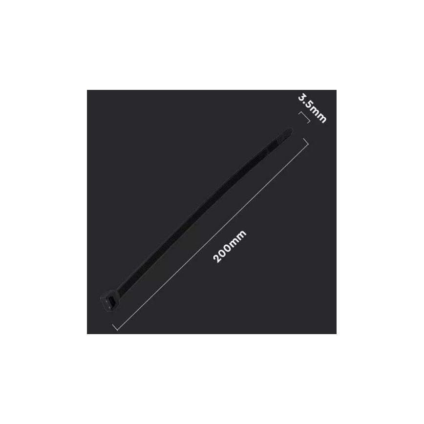 Kunststofffaltbänder 3,5x200mm 100Stk schwarz