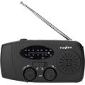 Kurbelbetriebenes AM/FM-Radio mit Solarpanel und integrierter LED-Taschenlampe, 2000-mAh-Akku