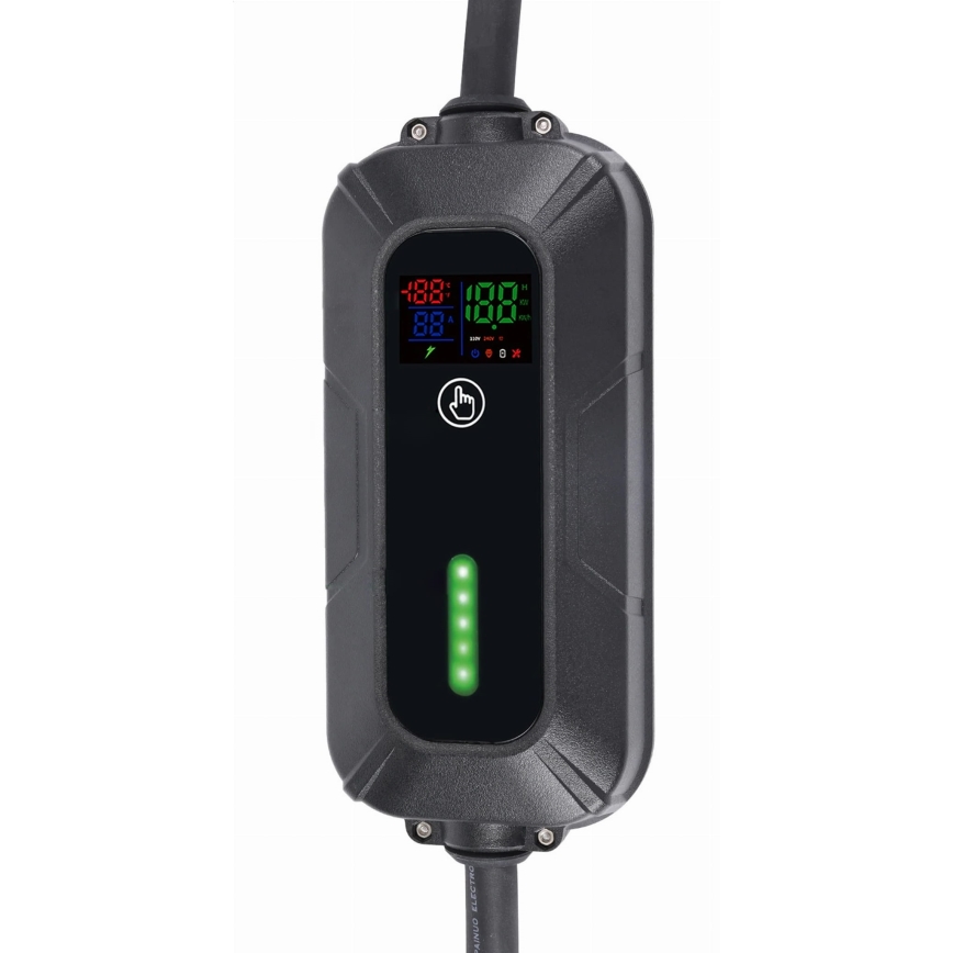Reise-Ladestation für Elektrofahrzeuge EV/PHEV AC Typ 2 32A/400V 22kW IP55 7m + Adapter 230V 3,7kW + Tasche