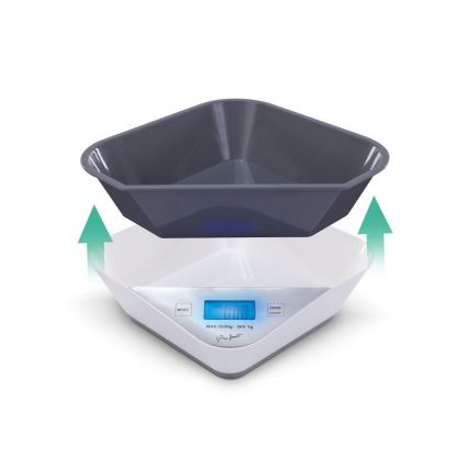 Lamart - Digitale Küchenwaage 2xAAA weiß/grau