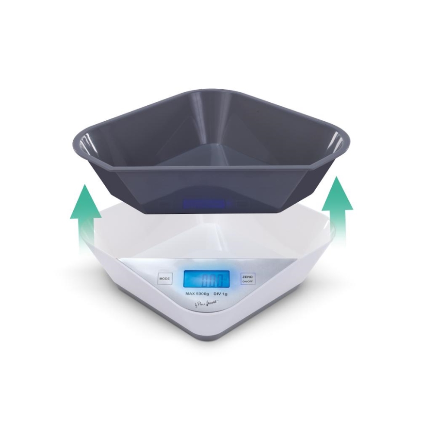 Lamart - Digitale Küchenwaage 2xAAA weiß/grau