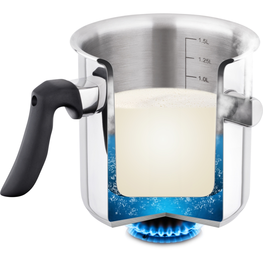 Lamart - Milchbehälter 1,5 l Edelstahl