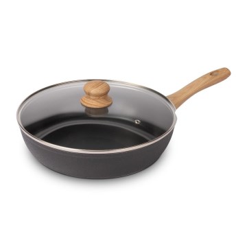 Lamart - Pfanne mit Deckel 28 cm schwarz/braun