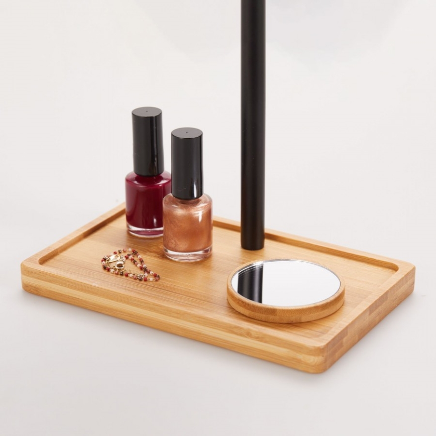 Lanaform - Dimmbarer Kosmetikspiegel mit LED-Beleuchtung, 5V USB, Bambus