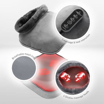 Lanaform - Elektrisches 2-in-1-Fußmassagegerät SHIATSU 30W/230V