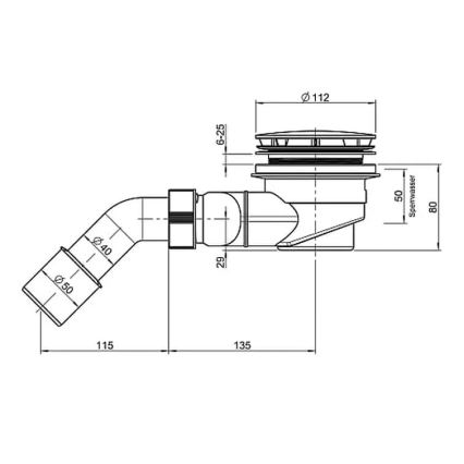LAUFEN H2951270000001 - Siphon für Duschwanne SOLUTIONS Kunststoff/weiß