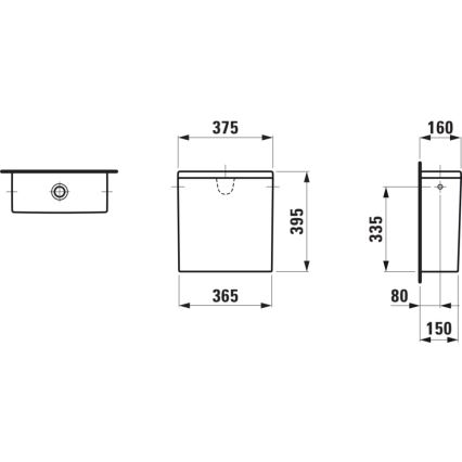 LAUFEN H8299520009721 - Spülkasten PRO seitlicher Zulauf Keramik/weiß