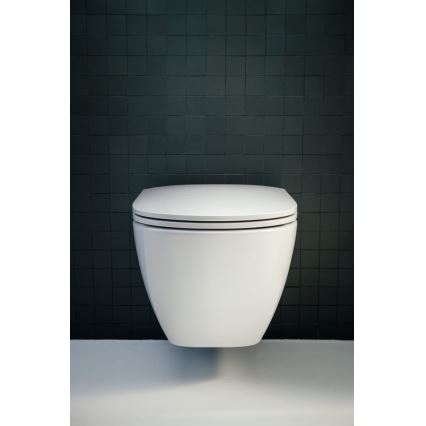 LAUFEN H8660800000001 - Wandhängendes WC LUA Keramik/weiß + WC-Sitz SoftClose LUA Duroplast/weiß