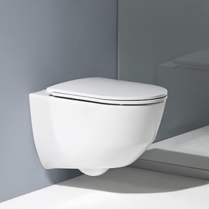LAUFEN H8669550000001 - Wandhängendes WC PRO Keramik/weiß + Toilettensitz SoftClose PRO Duroplast/weiß