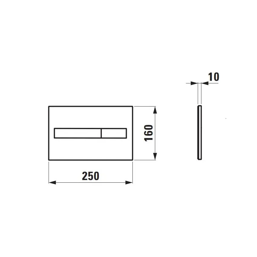 LAUFEN H8956610000001 - Spültaste DUAL LIS weiß