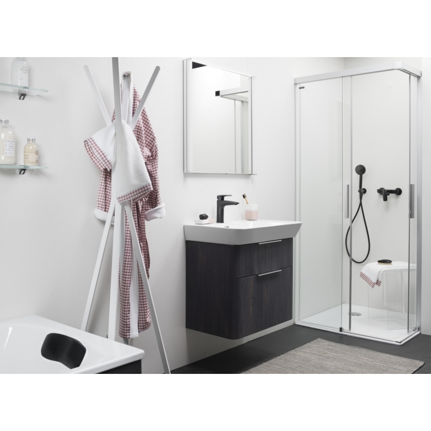 LAUFEN HF500702428000 - Waschtischarmatur LAURIN 16,2 cm matt Titan Schwarz