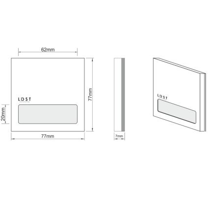 LDST AL-01-SS-BZ5 - LED Treppenleuchte ALEX 5xLED/1,2W/230V Chrom matt