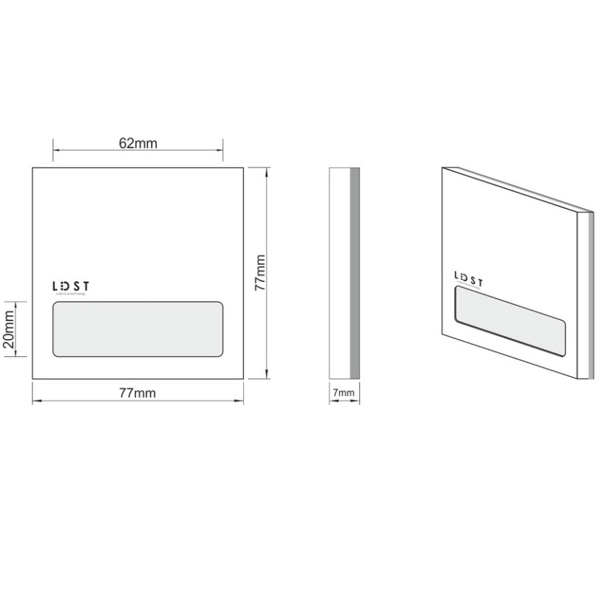 LDST AL-01-SS-BZ5 - LED Treppenleuchte ALEX 5xLED/1,2W/230V Chrom matt