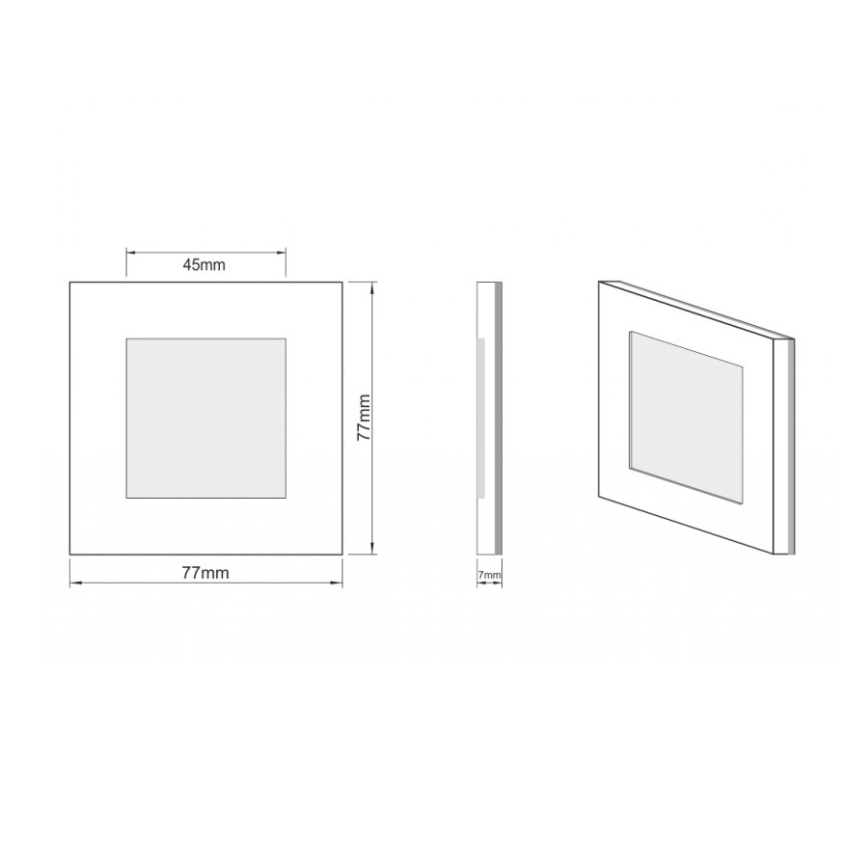 LDST AN-01-SS-BZ12 - LED Treppenleuchte ANGEL LED/3W/230V 6500K