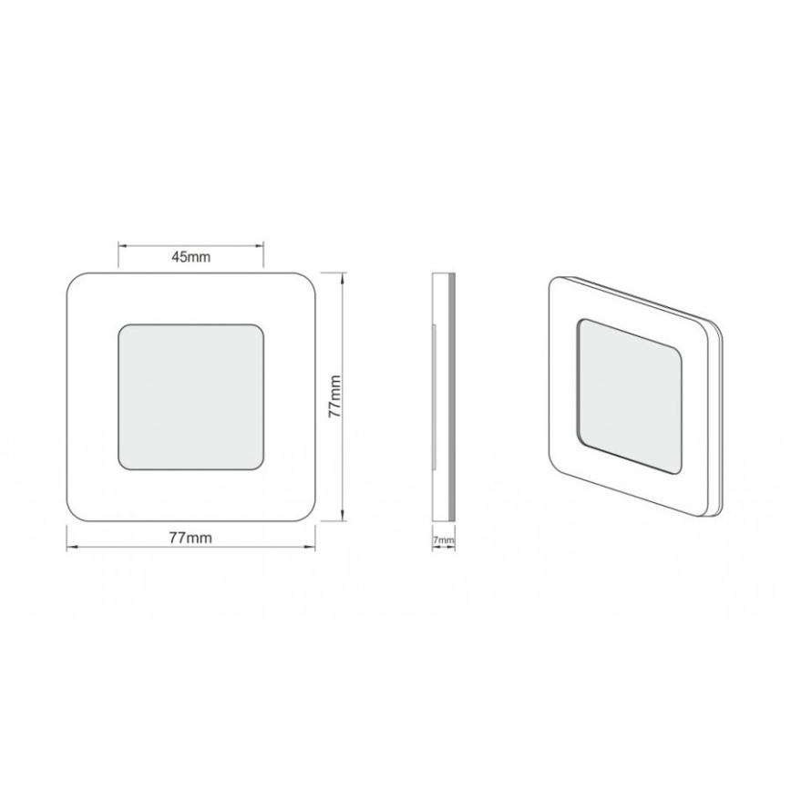 LDST DI-01-B-BZ12 - LED Treppenleuchte DIANA LED/1,2W/230V Weiß 6500K