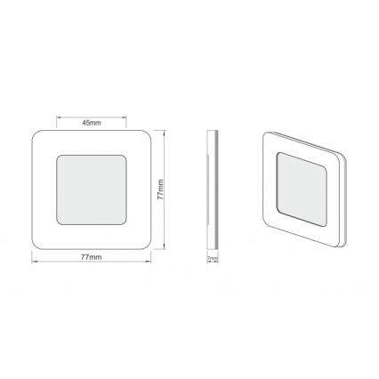 LDST DI-01-B-BZ12 - LED-Treppenleuchte DIANA LED/1,2W/230V weiss 6500K