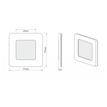 LDST DI-01-SZ-BZ9 - LED Treppenleuchte DIANA 9xLED/1,2W/230V 6500K