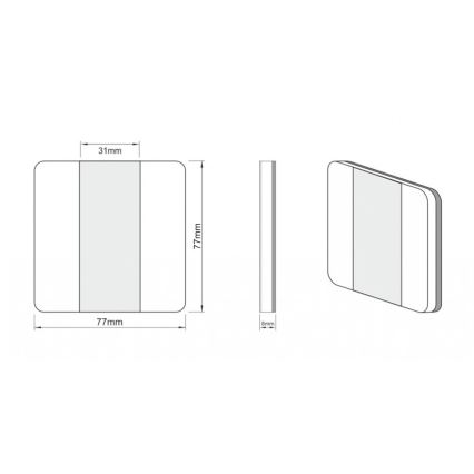 LDST DU-01-SS-BC8 - Treppenhausleuchte DUO 10xLED/1,2W/230V