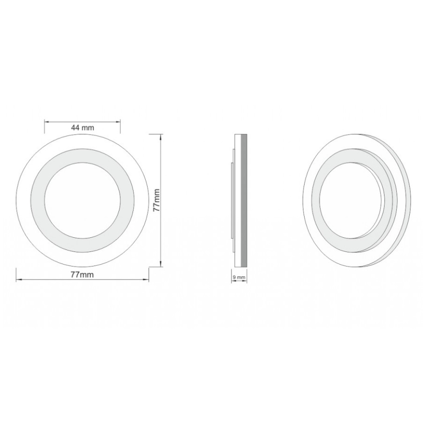 LDST LI-01-SZ-BC8 - LED Treppenleuchte LILI 8xLED/1,2W/230V gold 3500K