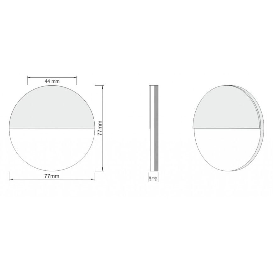 LDST RO-01-SS-BZ4 - LED Treppenleuchte ROBIN 4xLED/1,2W/230V chrom matt