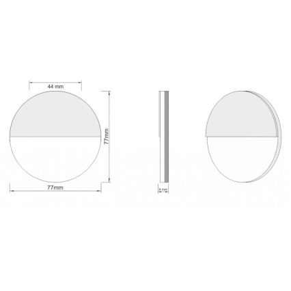 LDST RO-01-SZ-BZ4 - LED Treppenleuchte ROBIN 4xLED/1,2W/230V gold 6500K