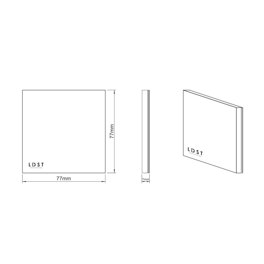 LDST SI-01-L-BC8 - Treppenhausleuchte SILVER 8xLED/1,2W/230V