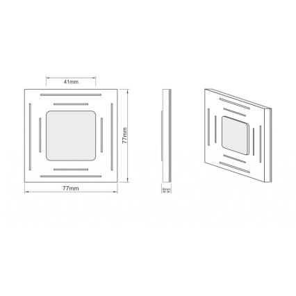 LDST SP-01-SS-BZ8 - LED Treppenleuchte SPACE 8xLED/1,2W/230V Chrom matt